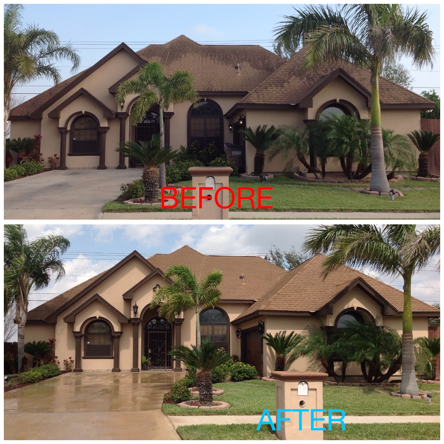 Exterior Soft Wash Cleaning, Gutter Cleaning, Driveway Cleaning, and Roof Cleaning in Jupiter, FL